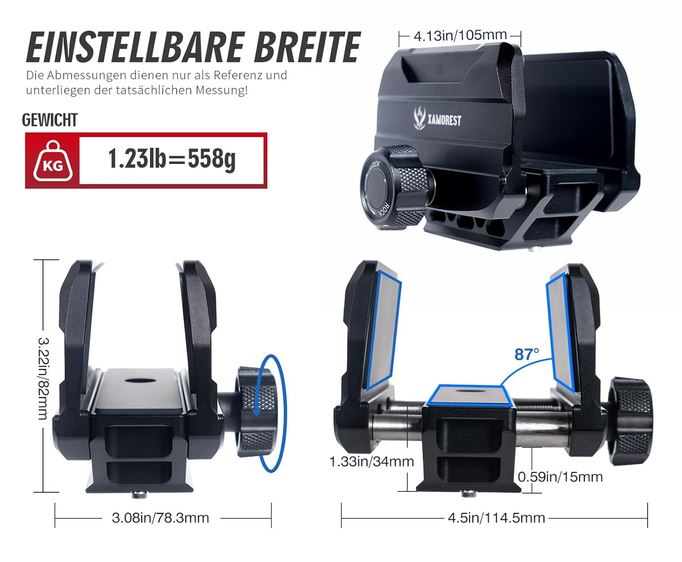 Geweerklem voor schietdriepoot Xamor - Afbeelding 3